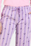 Zivame Buzzers Knit Cotton Pyjama Set - Regal Orchid — thumbnail 6
